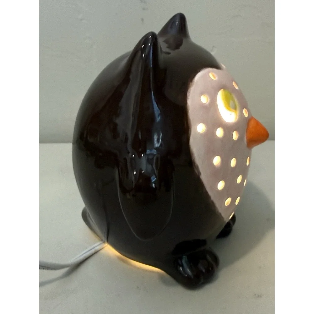 Vintage‎ Black  Pink Owl Night Light Dresser Lamp Bright  Whoot Owl